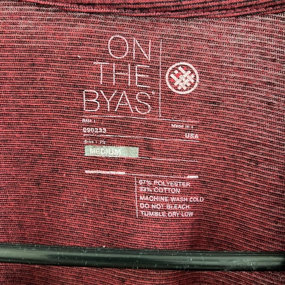 On the Byas Dark Red Striped Shirt - Picture 4 of 4